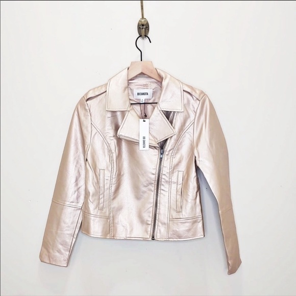 Rose gold Leather Jacket - Picture 4 of 5